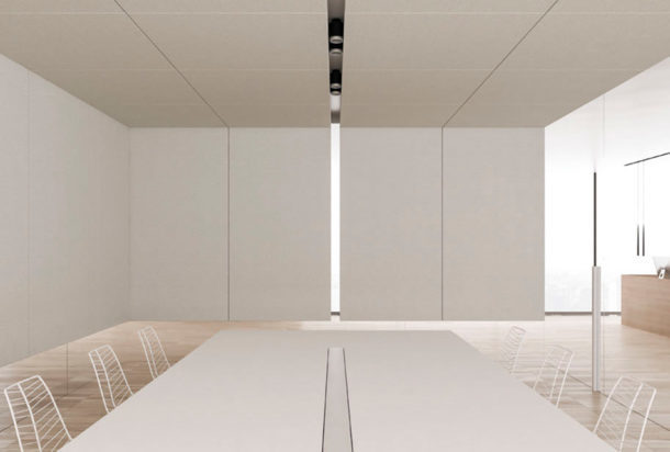 Garvan atelier rivestimento parete e soffitto Adv arredamenti ufficio Torino
